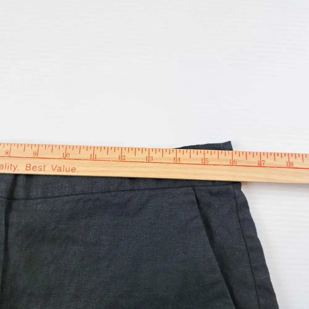 Banana Republic Pants Womens 10 Black 100% Linen Ankle Lightweight Career Office